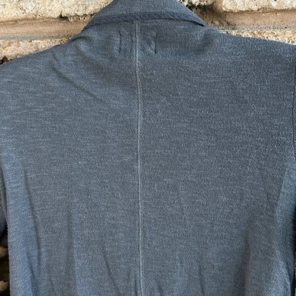 Caslon Steel Blue Gray Cotton Knit Casual Blazer Cardigan Sweater Small - Picture 2 of 6